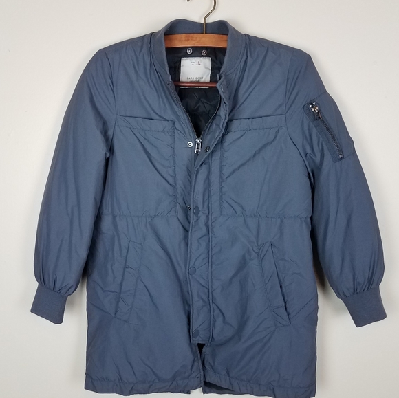 Zara Boys Blue Zip/Button Up Puffer Jacket - Picture 10 of 10